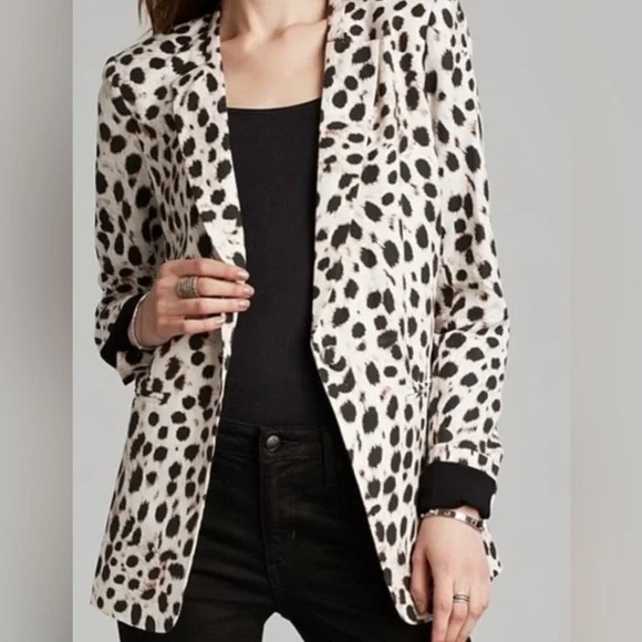 JOE’s Stylish Black and brown Leopard Print Women's Blazer size L - Picture 1 of 3